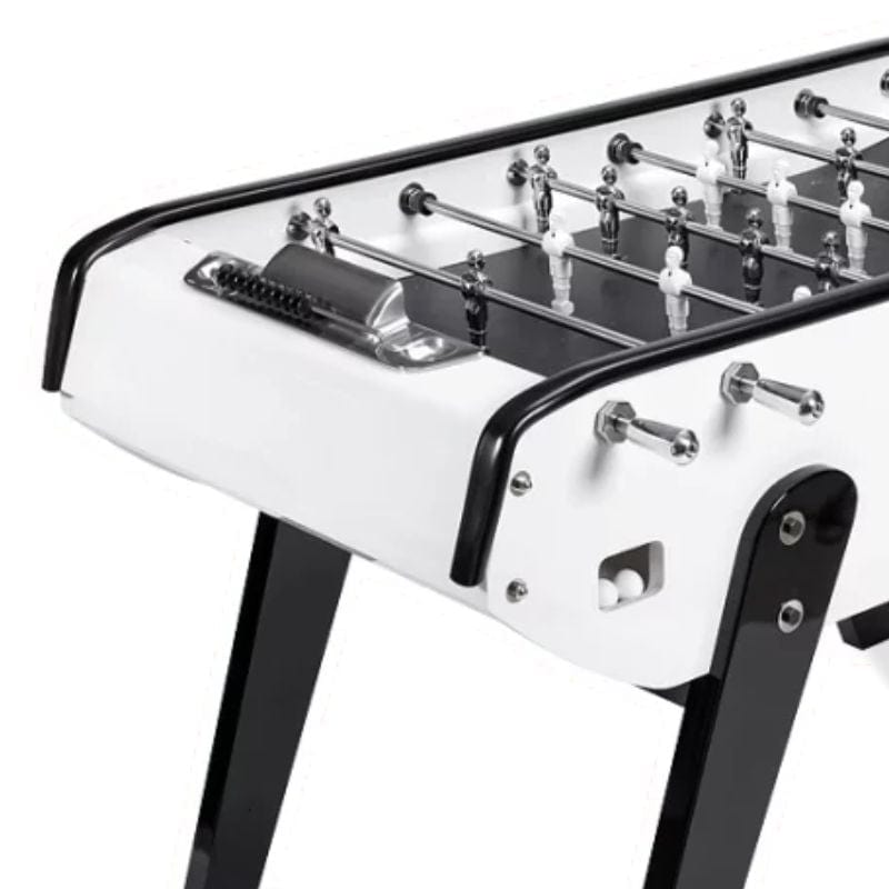 Bonzini B90 Football Table in White & Black White w/ Black Trim Foosball Table