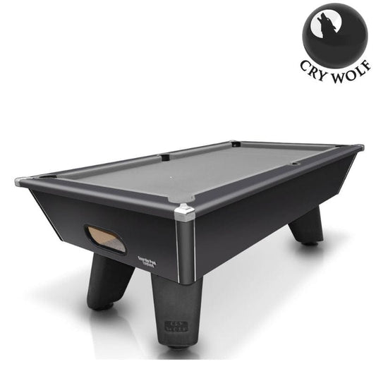 Cry Wolf Indoor Pool Table - Slate Bed - Matte Black - 6ft & 7ft Pool Tables