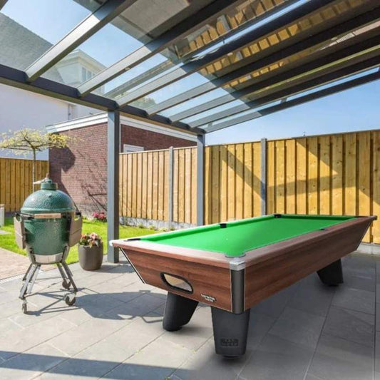 Cry Wolf Outdoor Pool Table - Slate Bed - Dark Walnut - 6ft & 7ft Pool Tables