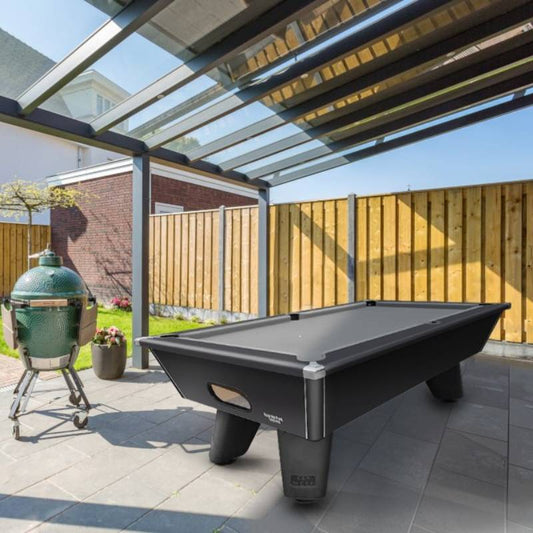 Cry Wolf Outdoor Pool Table - Slate Bed - Matte Black - 6ft & 7ft Pool Tables