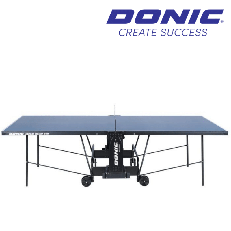 DONIC Indoor Roller 600 Table Tennis Table - Blue Table Tennis