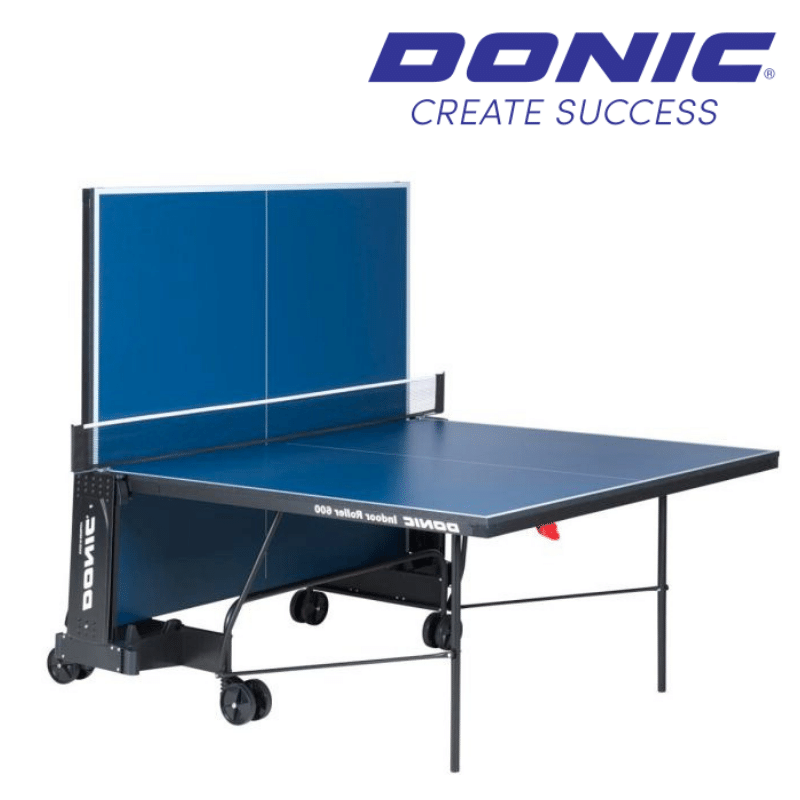 DONIC Indoor Roller 600 Table Tennis Table - Blue Table Tennis