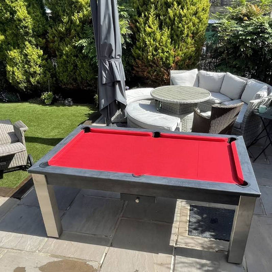 FMF | Elixir Outdoor Slate Bed Pool Dining Table | Various Finishes | 6ft & 7ft Sizes Pool Tables