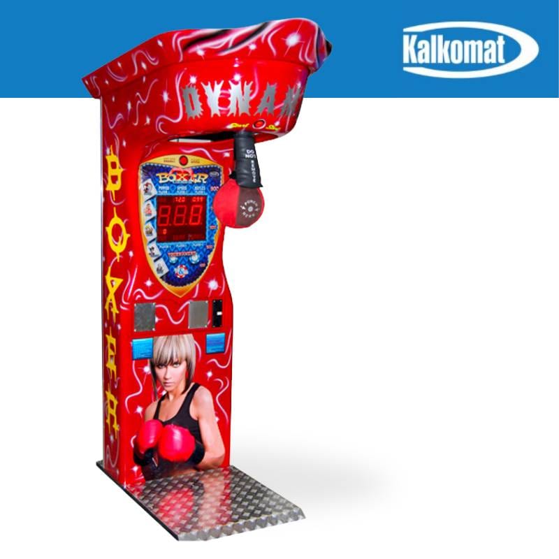 Kalkomat | Boxer Dynamic Airbrush | Punching Game Machine | 5 Designs Red Punching Machine