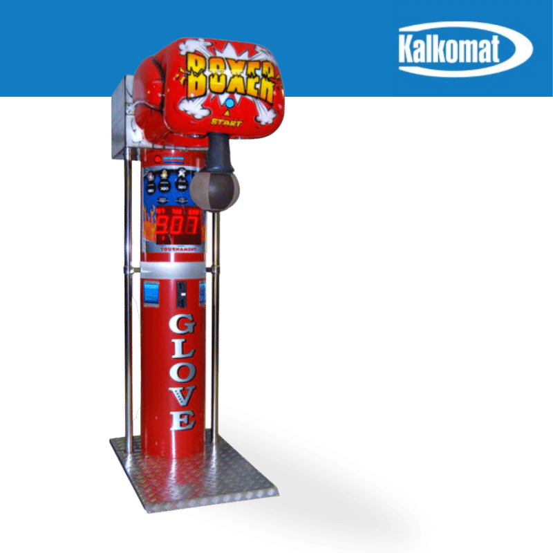 Kalkomat | Boxer Glove | Punching Game Machine | 3 Design Options Red w/Explosive Punching Machine