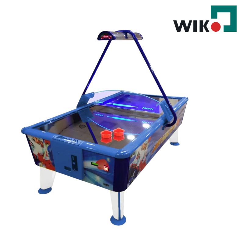 Wik. Gold Commercial Air Hockey Table Blue Air Hockey