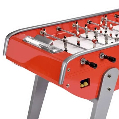 Bonzini B90 Football Table in Red & Metallic Grey Red / Metallic Grey Foosball Table