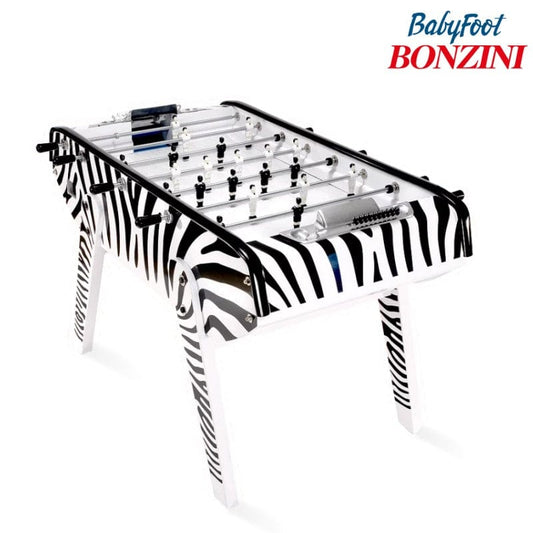 Bonzini B90 Football Table in Zebra & Tiger Print Zebra Print Foosball Table