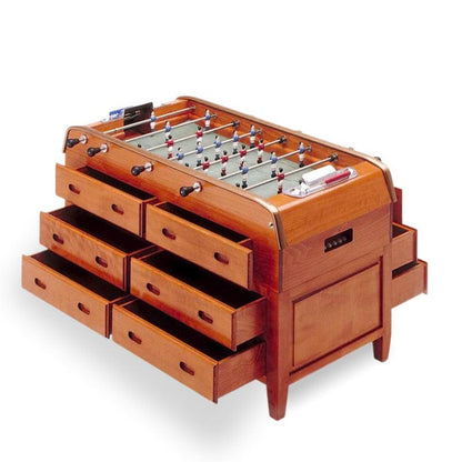 Bonzini Grand Tiroirs Storage Football Table in Cherry Timber | 2-Drawer Foosball Table