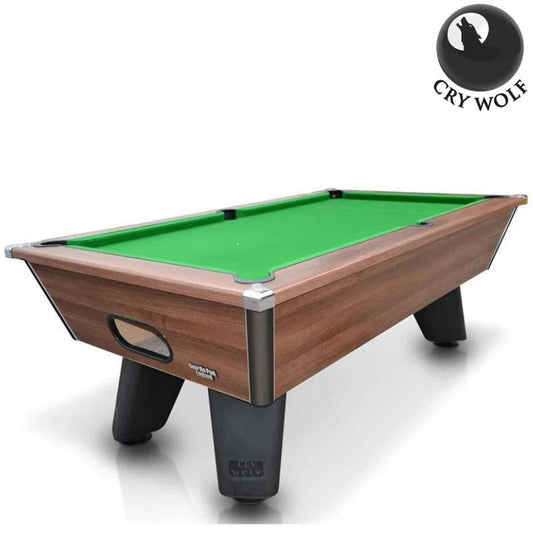 Cry Wolf Indoor Pool Table - Slate Bed - Dark Walnut - 6ft & 7ft Pool Tables