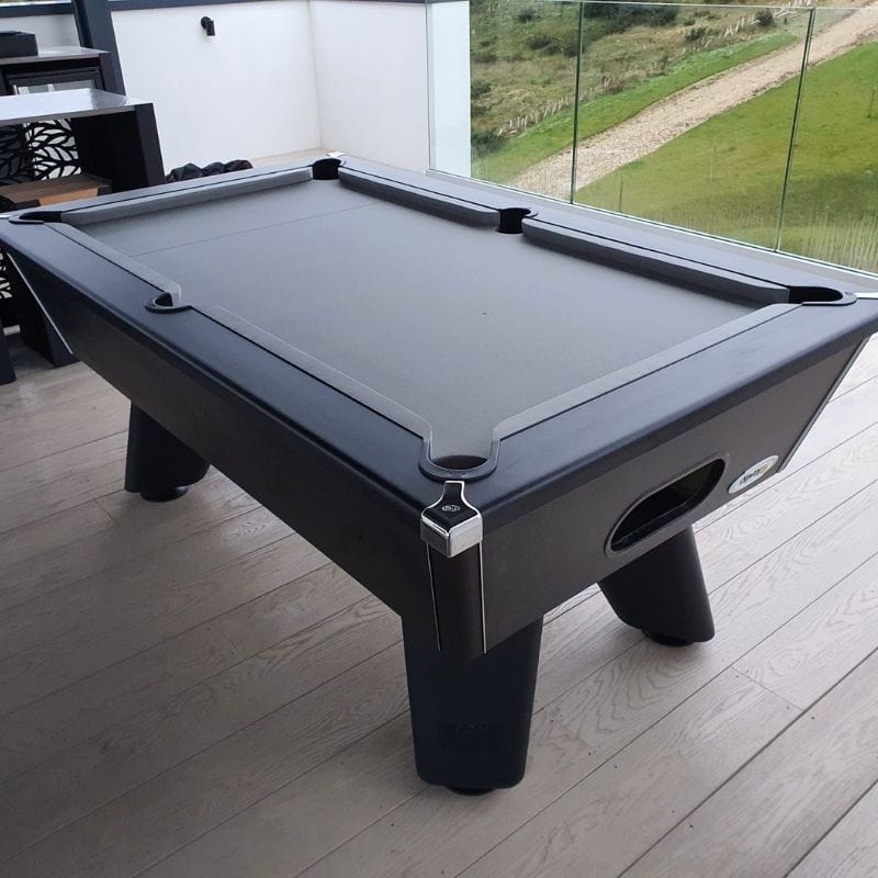 Cry Wolf Indoor Pool Table - Slate Bed - Matte Black - 6ft & 7ft Pool Tables