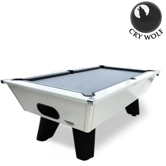 Cry Wolf Indoor Pool Table - Slate Bed - White - 6ft & 7ft Pool Tables