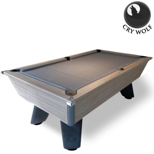 Cry Wolf Outdoor Pool Table - Slate Bed - Driftwood - 6ft & 7ft Pool Tables