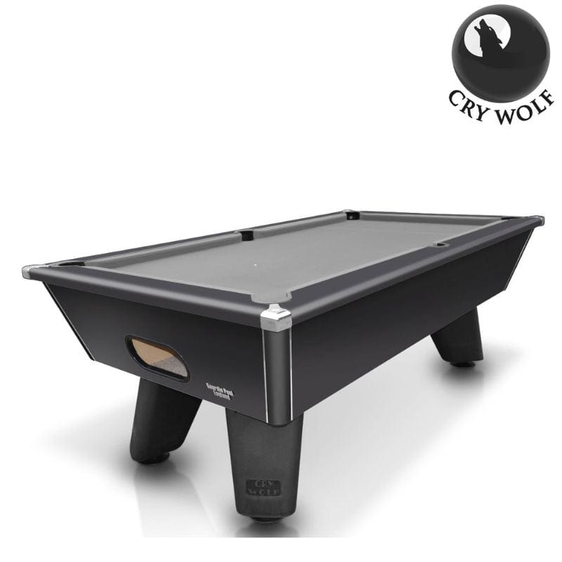 Cry Wolf Outdoor Pool Table - Slate Bed - Matte Black - 6ft & 7ft Pool Tables