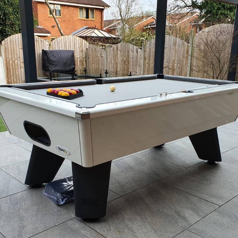 Cry Wolf Outdoor Pool Table - Slate Bed - White - 6ft & 7ft Pool Tables