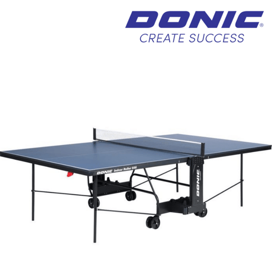 DONIC Indoor Roller 600 Table Tennis Table - Blue Table Tennis