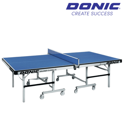 DONIC Waldner Classic | 25mm Indoor Rollaway Table Tennis Table | Blue Table Tennis