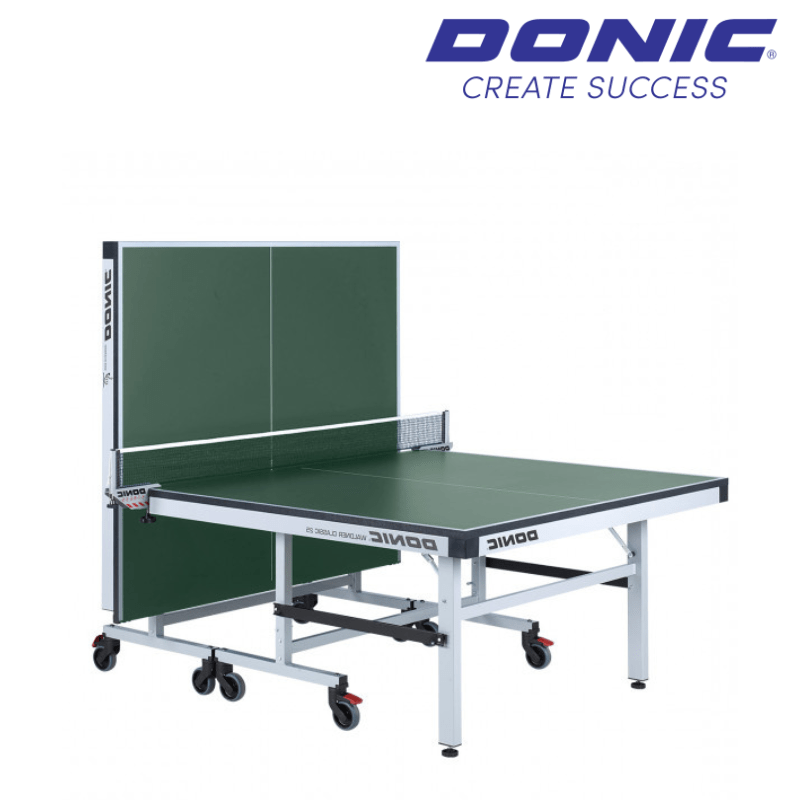 DONIC Waldner Classic | 25mm Indoor Rollaway Table Tennis Table | Green Table Tennis