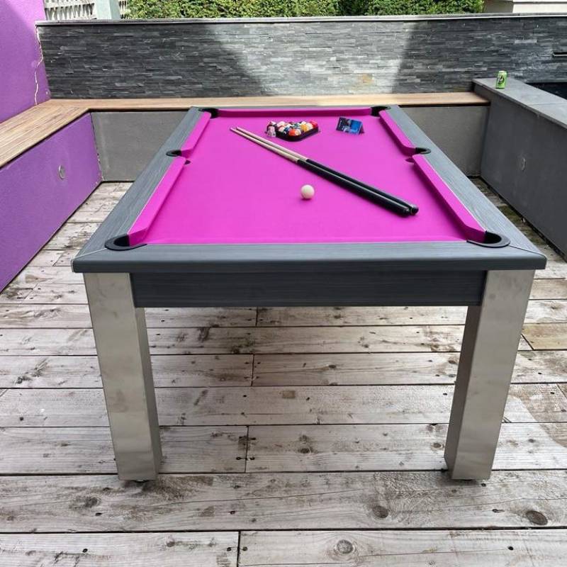 FMF | Elixir Outdoor Slate Bed Pool Dining Table | Various Finishes | 6ft & 7ft Sizes Pool Tables