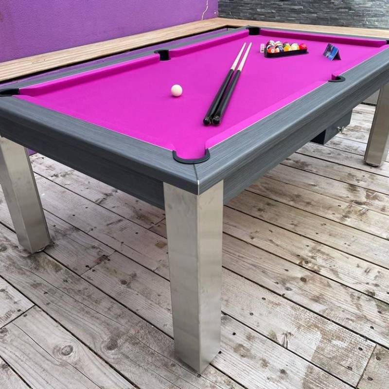 FMF | Elixir Outdoor Slate Bed Pool Dining Table | Various Finishes | 6ft & 7ft Sizes Pool Tables