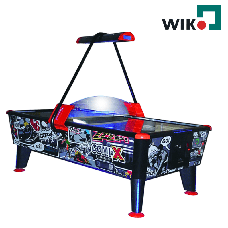 Wik. Comix (Black) Commercial Air Hockey Table Black Air Hockey