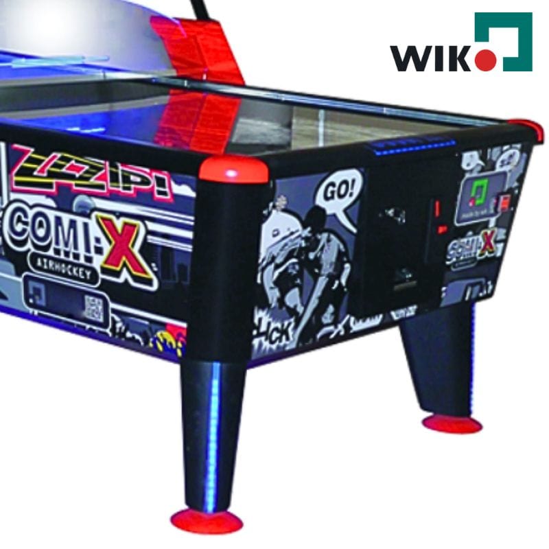 Wik. Comix (Black) Commercial Air Hockey Table Black Air Hockey