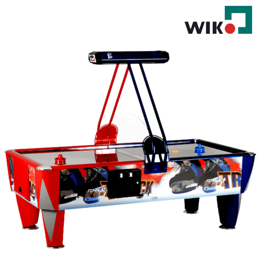 Wik. Fast Track Commercial Air Hockey Table Red & Blue Skates Air Hockey
