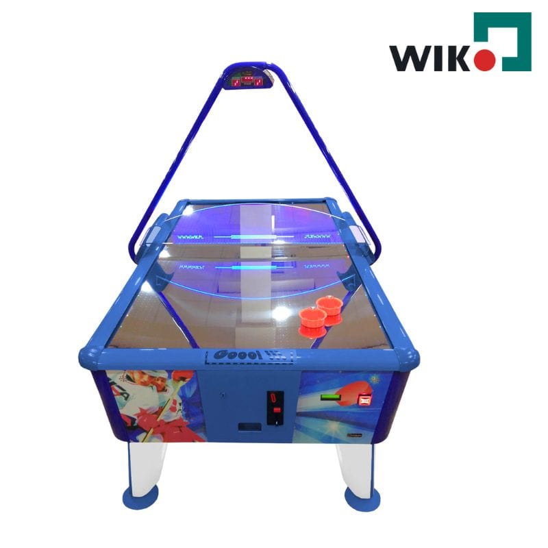 Wik. Gold Commercial Air Hockey Table Blue Air Hockey